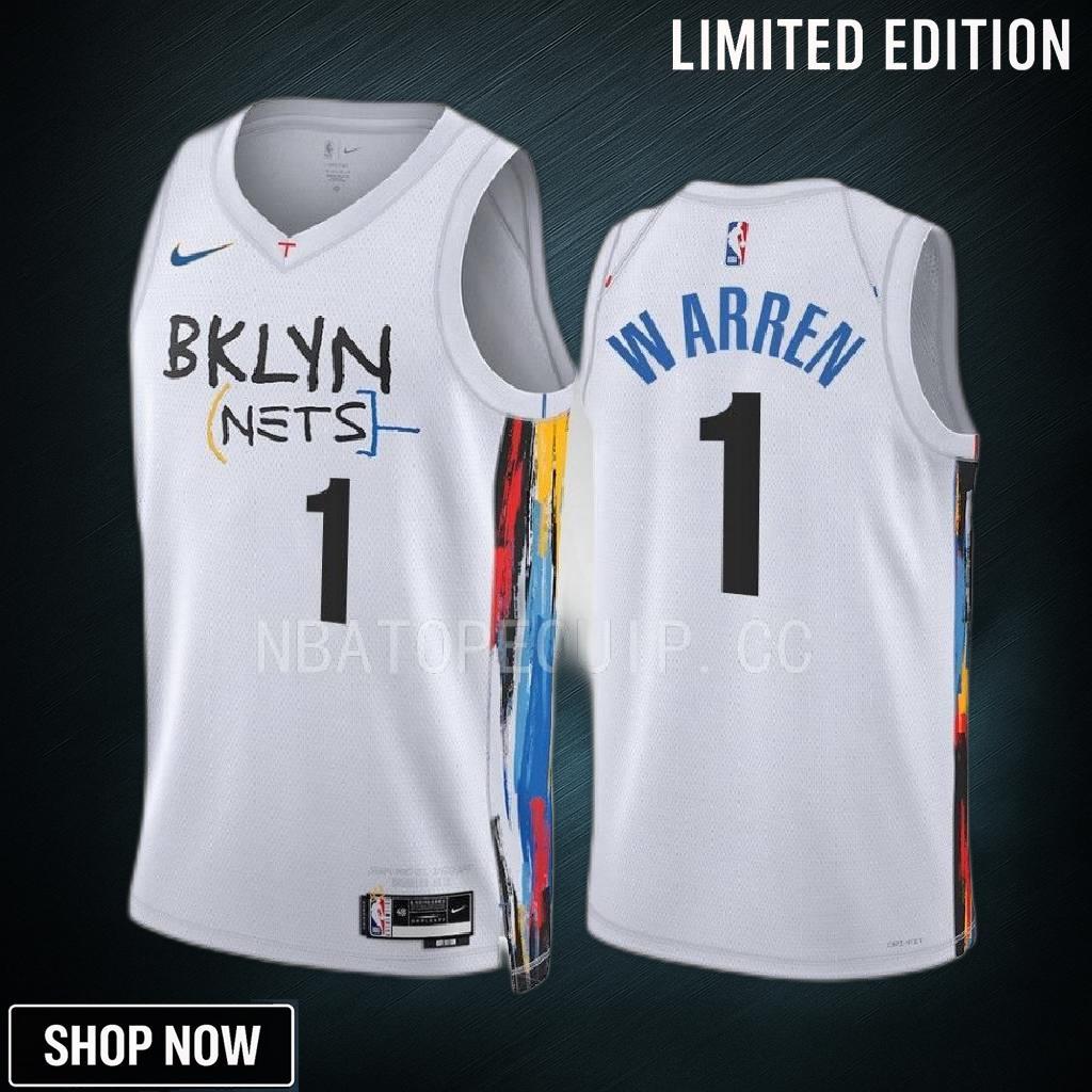 Brooklyn Nets T.j. Warren 1 -23 City Edition White Jersey Swingman