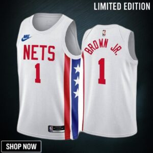 Bruce Brown Jr. -23 Brooklyn Nets White 1 Classic Edition Jersey - Men