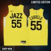 Bruno Caboclo 55 -23 Utah Jazz Yellow Icon Edition Jersey Remix