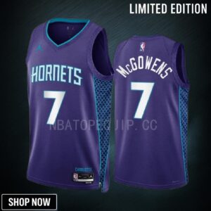 Bryce Mcgowens 7 -23 Charlotte Hornets Purple Statement Edition Men Jersey Swingman
