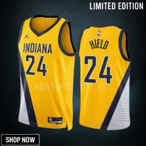 Buddy Hield 24 Indiana Pacers Yellow Statement Edition -23 Jersey Swingman
