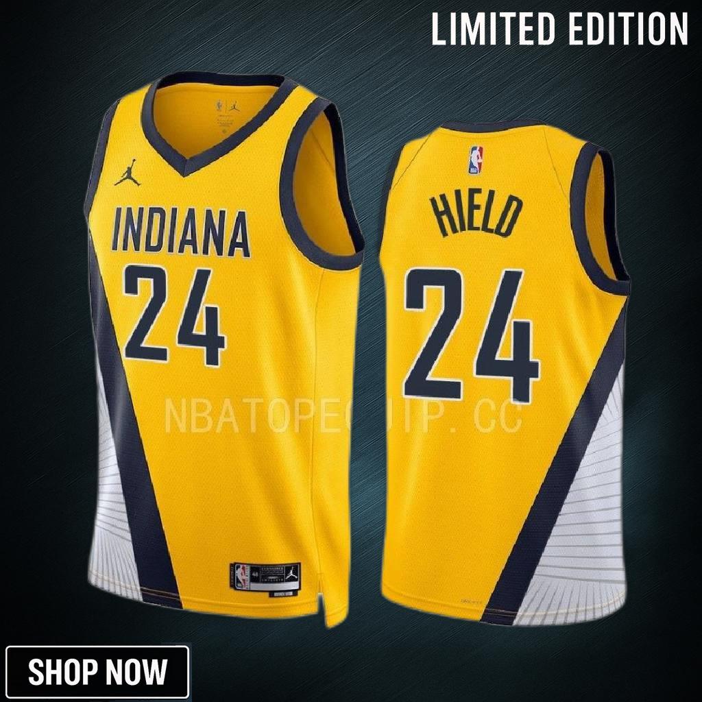 Buddy Hield 24 Indiana Pacers Yellow Statement Edition -23 Jersey Swingman