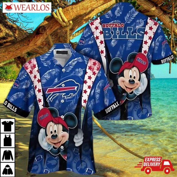 Buffalo Bills Blue And Red Star Character Hawaiian Shirt