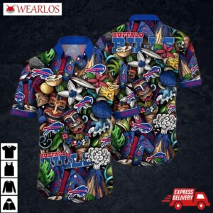 Buffalo Bills Colorful Tiki Hawaiian Shirt