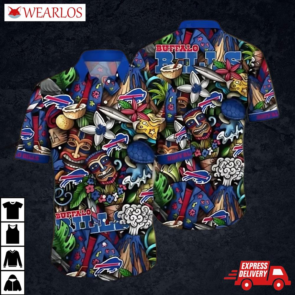 Buffalo Bills Colorful Tiki Hawaiian Shirt
