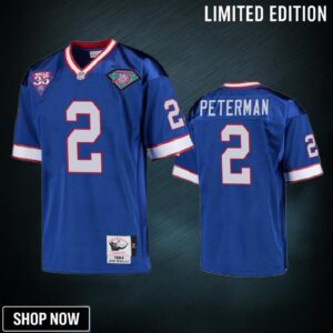 Buffalo Bills Nathan Peterman Royal Vintage Replica Jersey - Men