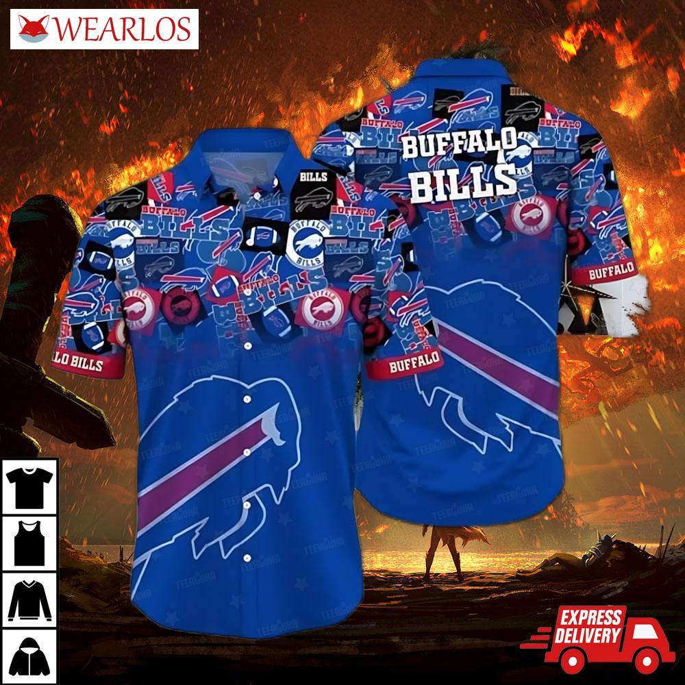 Buffalo Bills Red And Blue Gridiron Hawaiian Shirt
