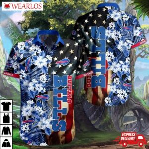 Buffalo Bills Star-spangled Floral Hawaiian Shirt