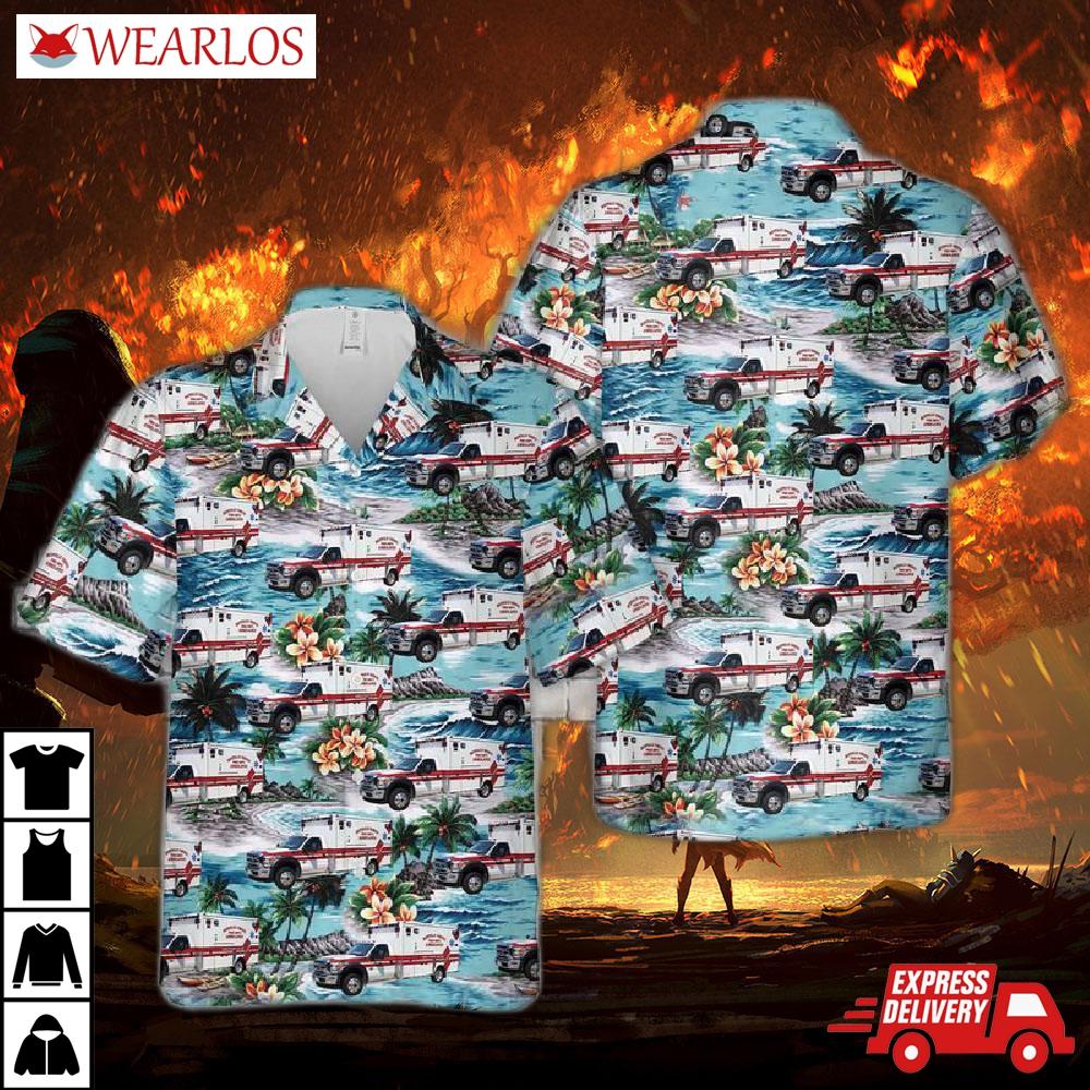Buffalo Fire Department Ambulance Hawaiian Shirt