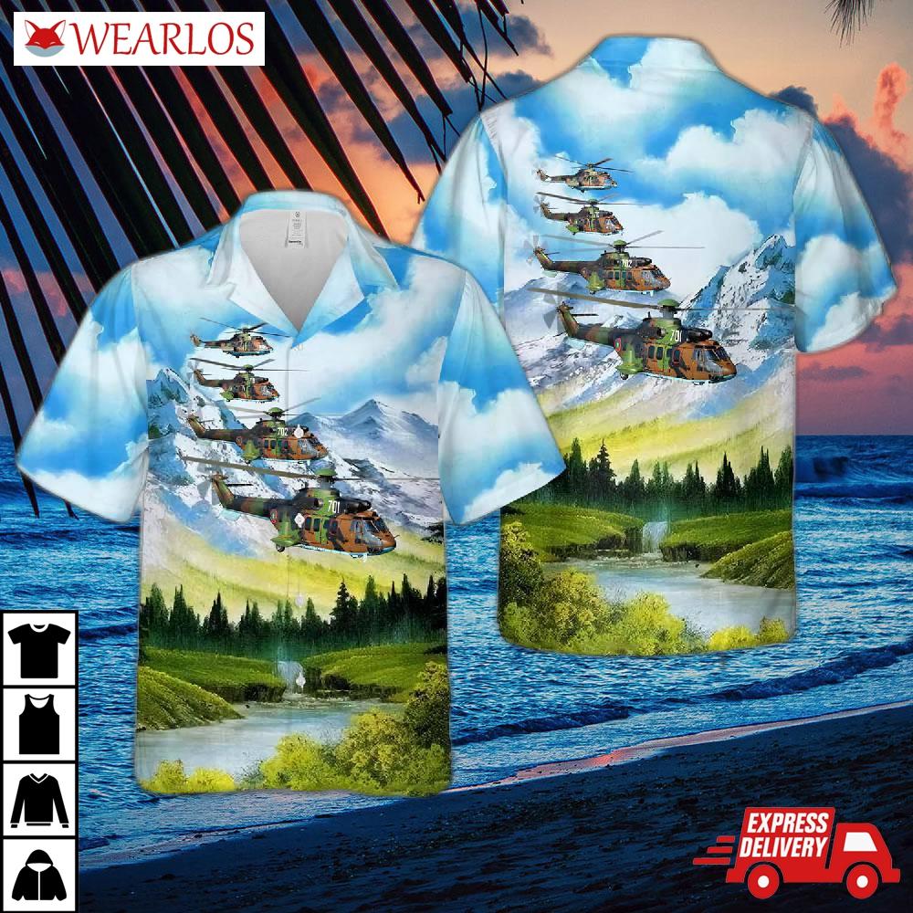 Bulgarian Air Force Eurocopter As 532al Cougar Hawaiian Shirt