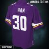 C.j. Ham Minnesota Vikings Nfl Pro Line Team Color Player Jersey - Purple