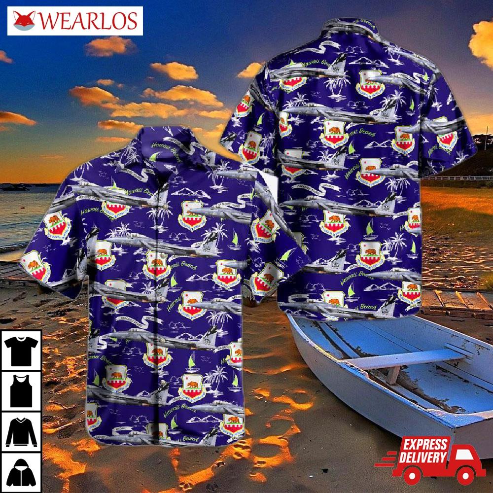 California Air National Guard 144th Fighter Wing Mcdonnell Douglas F-15c Eagle Hawaiian Shirt