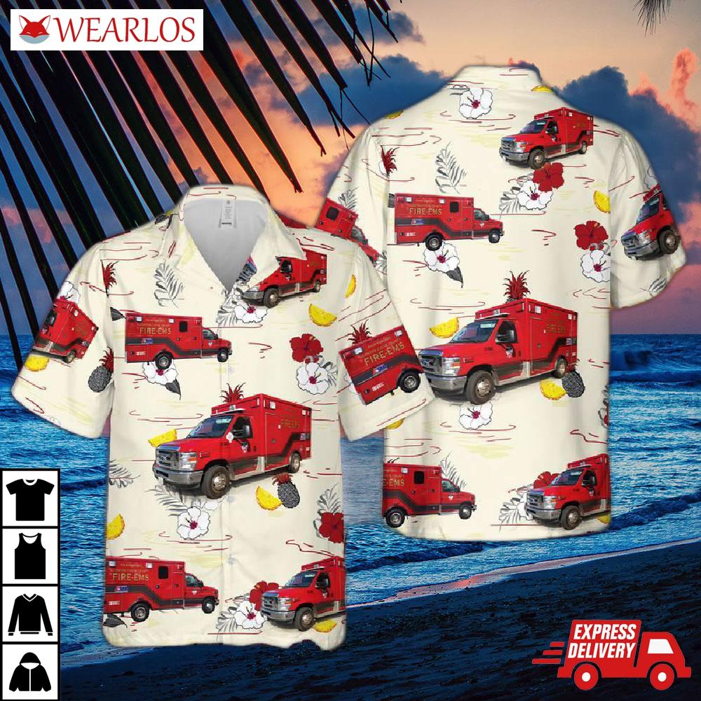 California Contra Costa County Fire Ems Hawaiian Shirt