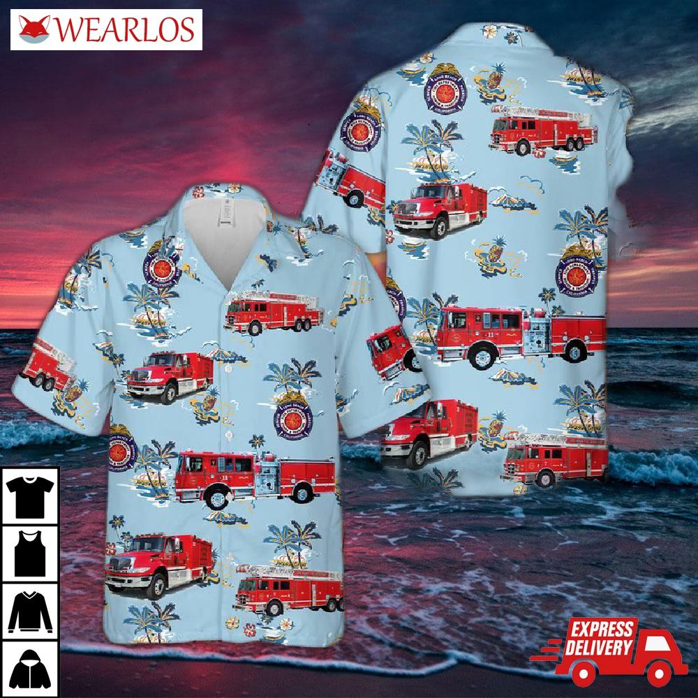 California Long Beach Fire Department Hawaiian Shirt