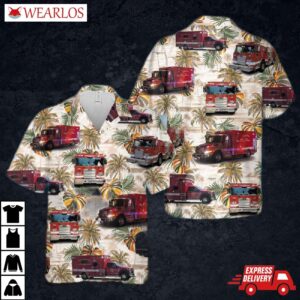 California Orange City Fire Department Hawaiian Shirt