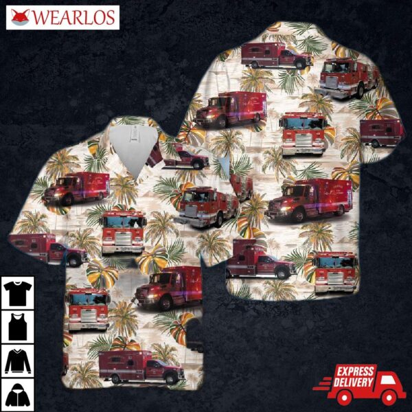 California Orange City Fire Department Hawaiian Shirt