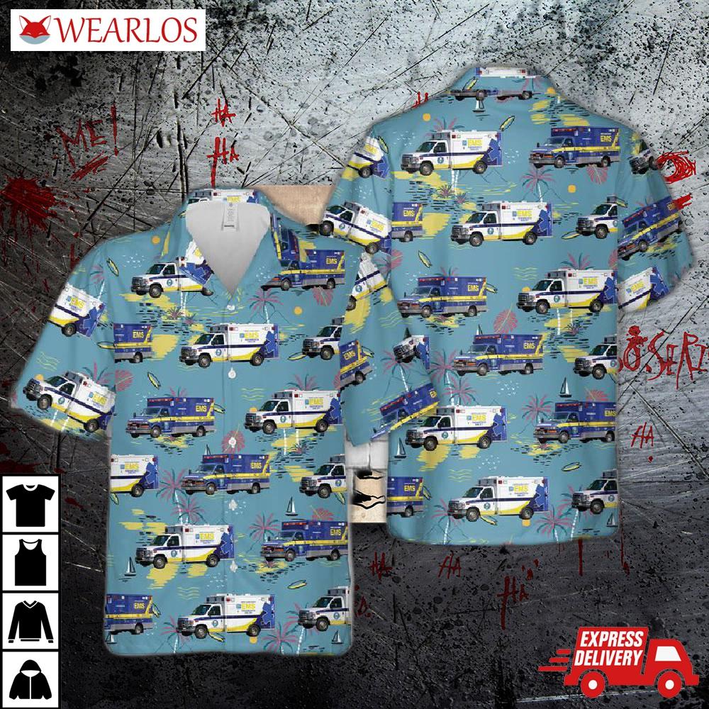 California Santa Clara County Ems Hawaiian Shirt