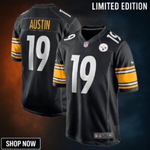 Calvin Austin 3D Pittsburgh Steelers Game Player Jersey - Black