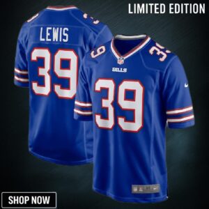 Cam Lewis 39 Buffalo Bills Player Game Jersey - Royal