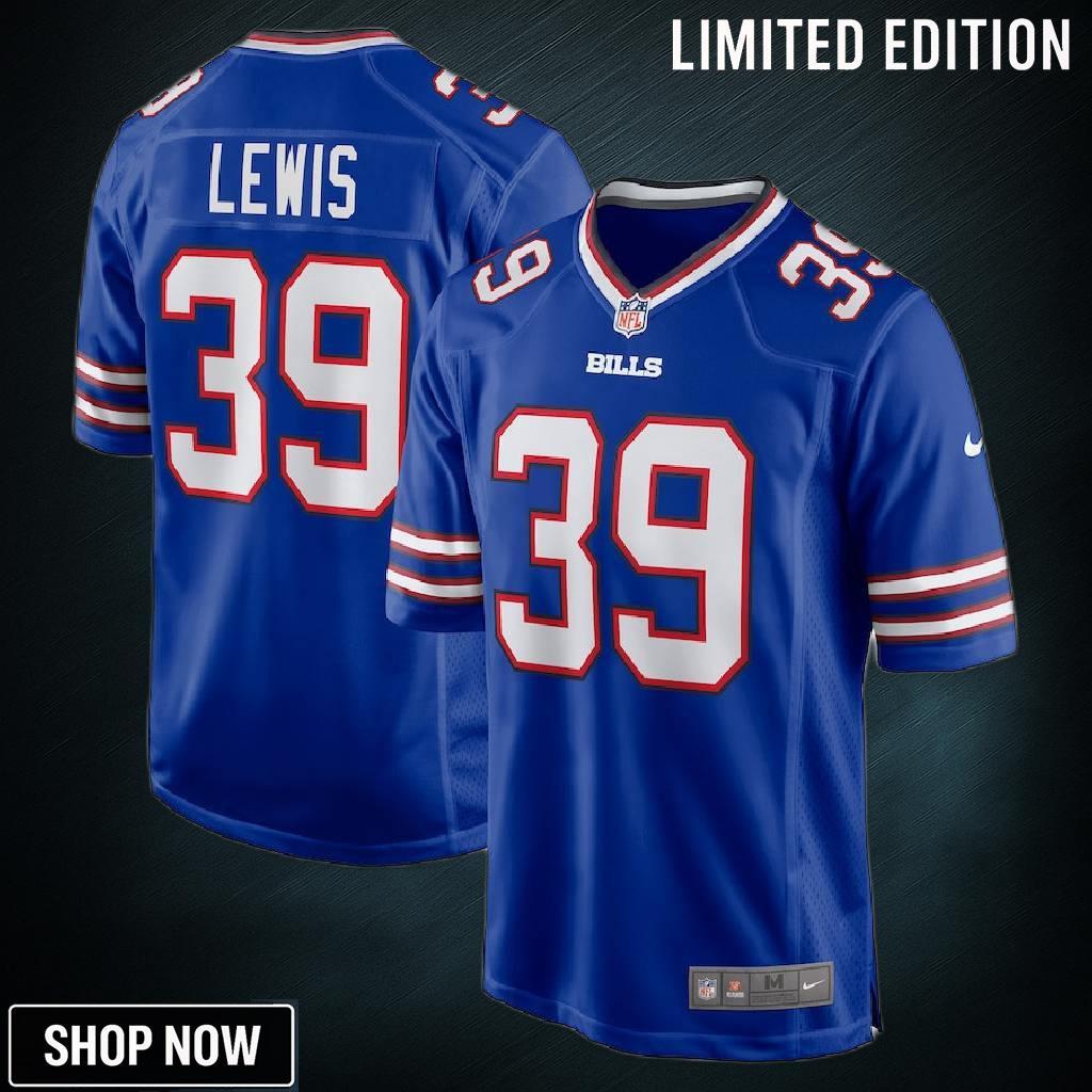 Cam Lewis 39 Buffalo Bills Player Game Jersey - Royal