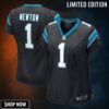 Cam Newton Carolina Panthers Womens Player Game Jersey - Black Nfl