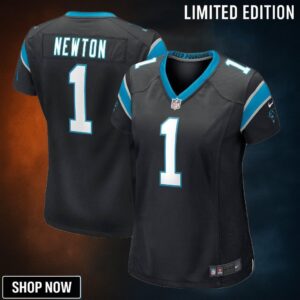 Cam Newton Carolina Panthers Womens Player Game Jersey - Black Nfl