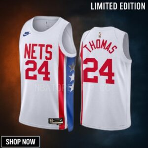 Cam Thomas 24 -23 Brooklyn Nets White Classic Edition Men Jersey Swingman