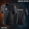 Cameron Heyward 97 Pittsburgh Steelers Black Reflective Limited Jersey - Men