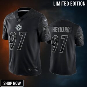 Cameron Heyward 97 Pittsburgh Steelers Black Reflective Limited Jersey - Men