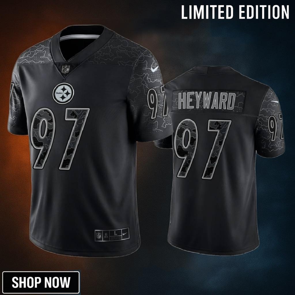 Cameron Heyward 97 Pittsburgh Steelers Black Reflective Limited Jersey - Men