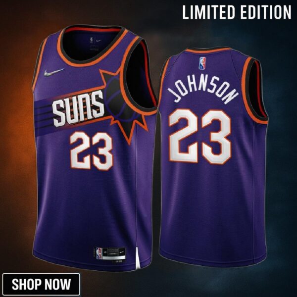 Cameron Johnson 23 Phoenix Suns -23 Purple Icon Edition Jersey 75th