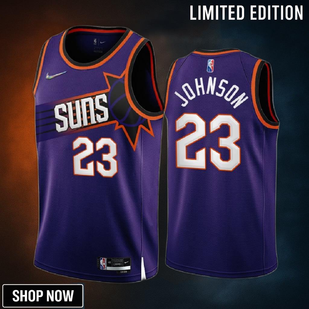 Cameron Johnson 23 Phoenix Suns -23 Purple Icon Edition Jersey 75th