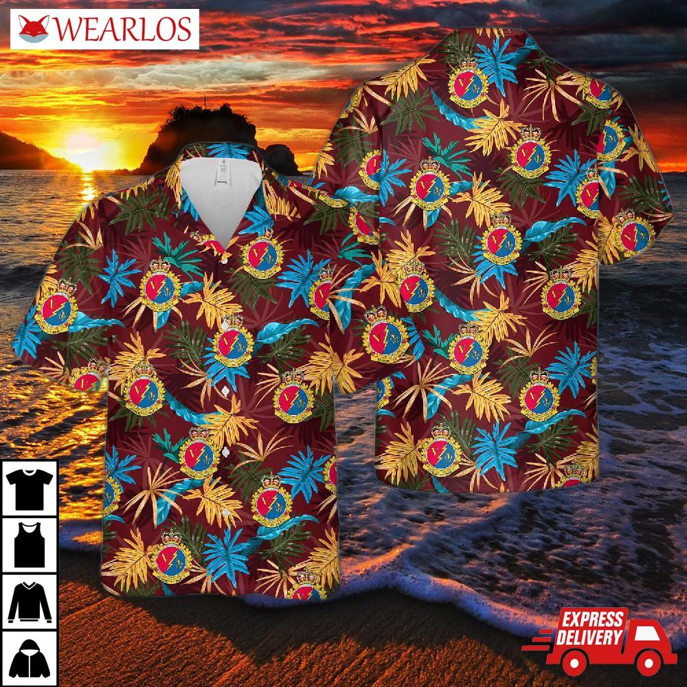 Canadian Army, 5 Mechanized Brigade Group Headquarters And Signal Squadron (5 Cmbg Hq & Sigs) Hawaiian Shirt