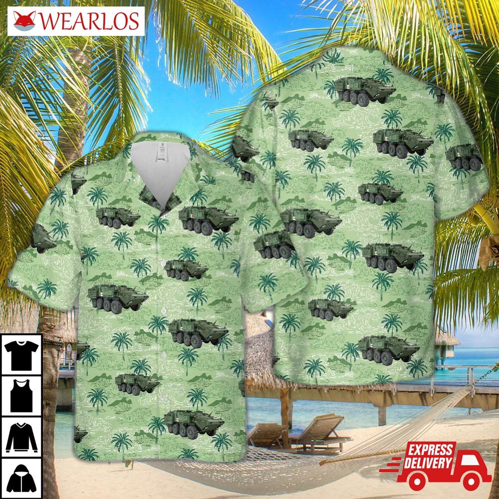 Canadian Army Armoured Combat Support Vehicle (acsv) Hawaiian Shirt