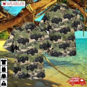 Canadian Army Ferret Scout Car Hawaiian Shirt