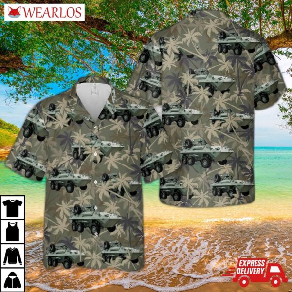 Canadian Army Husky Avgp Armoured Vehicle General Purpose 78-37543 Hawaiian Shirt