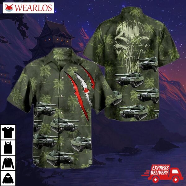 Canadian Army Leopard 2a4 Tank Hawaiian Shirt