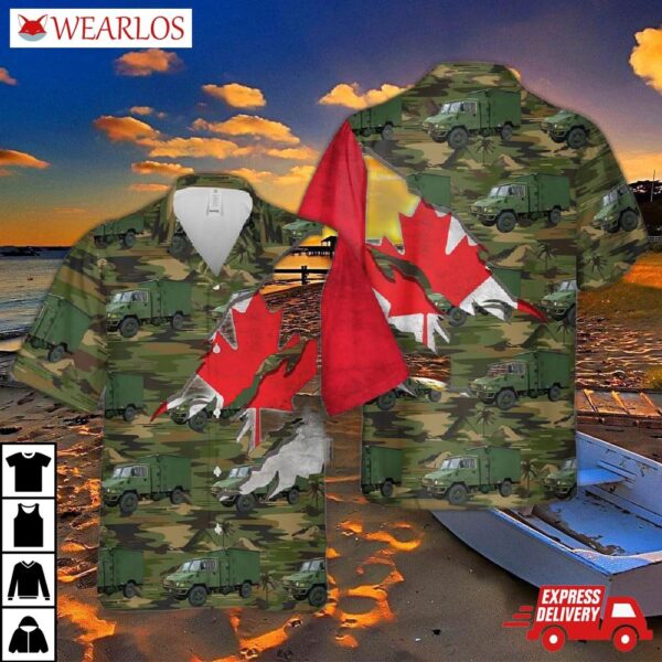 Canadian Army Lsvw Military Truck Hawaiian Shirt