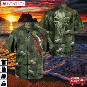 Canadian Army Lsvw Military Truck Hawaiian Shirt
