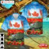 Canadian Army Lsvw Military Truck, Remembrance Day Hawaiian Shirt