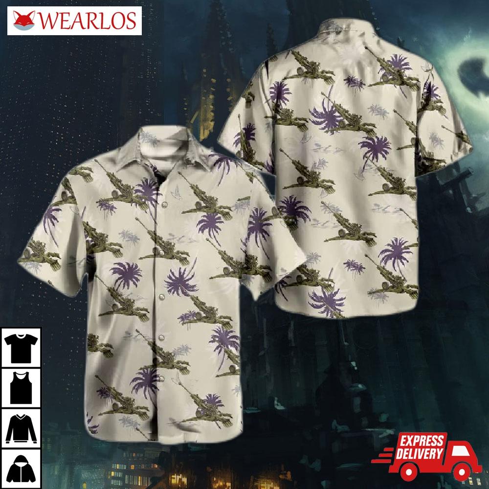 Canadian Army M777 Lightweight 155mm Howitzer Hawaiian Shirt