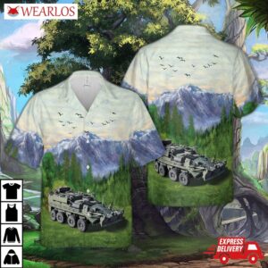 Canadian Army Mrv Bison (maintenance And Recovery Vehicle Hawaiian Shirt