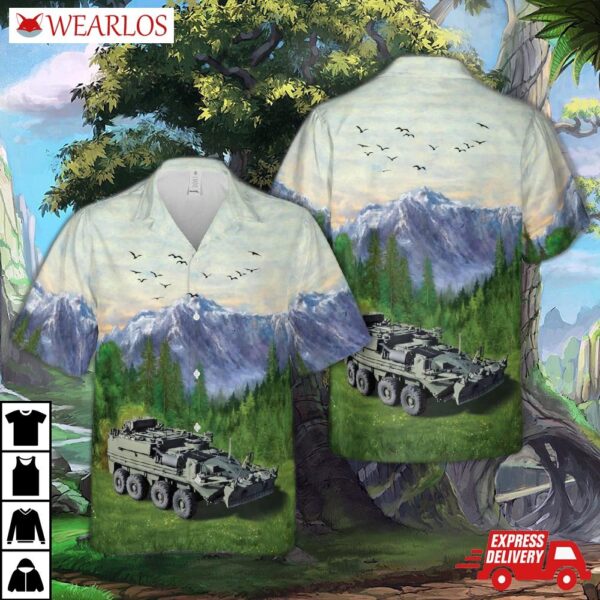 Canadian Army Mrv Bison (maintenance And Recovery Vehicle Hawaiian Shirt