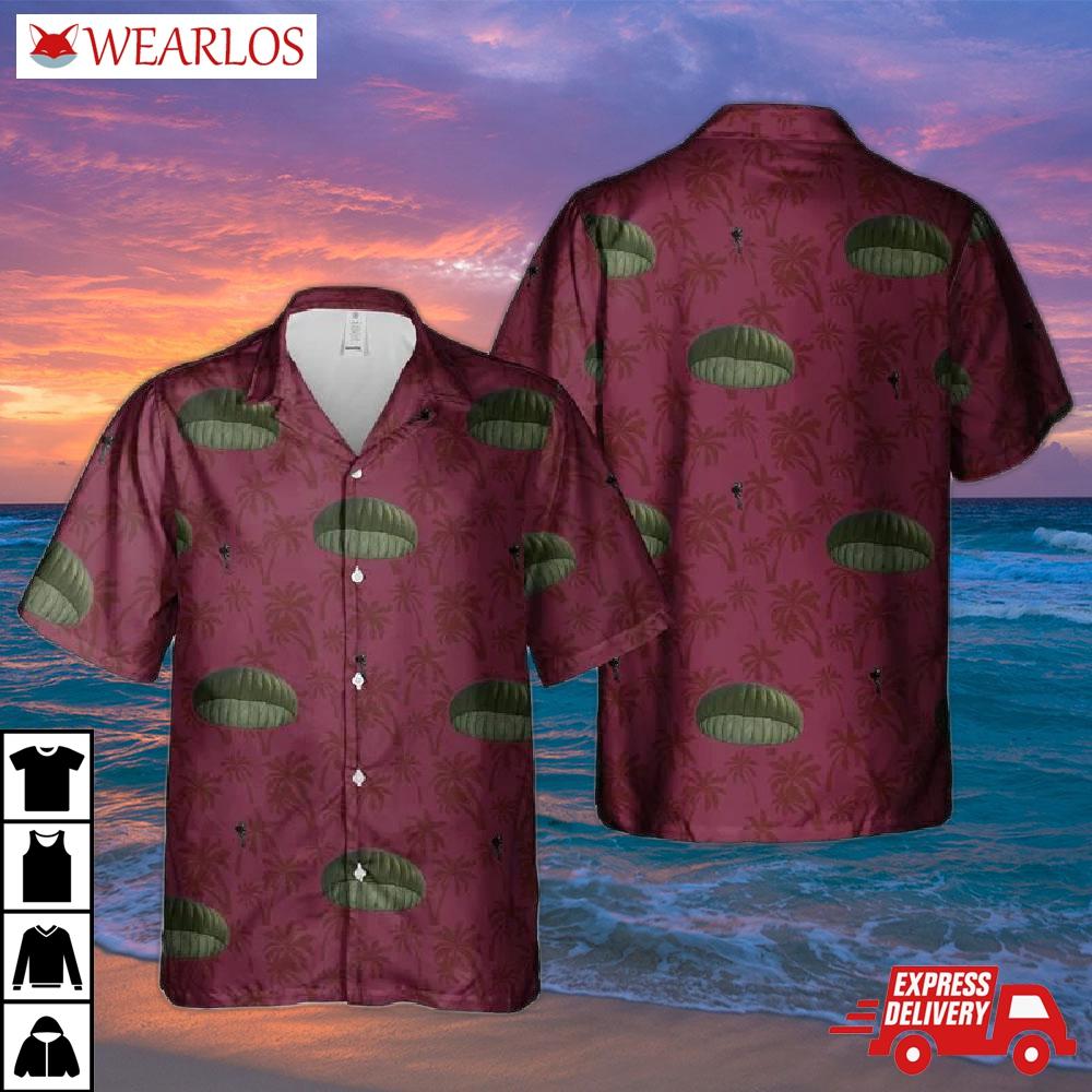 Canadian Army Parachute Parachutist Hawaiian Shirt
