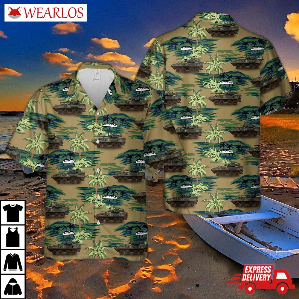 Canadian Army Royal Dragoons (armoured), 2nd Mechanized Brigade Coyote Arv Hawaiian Shirt