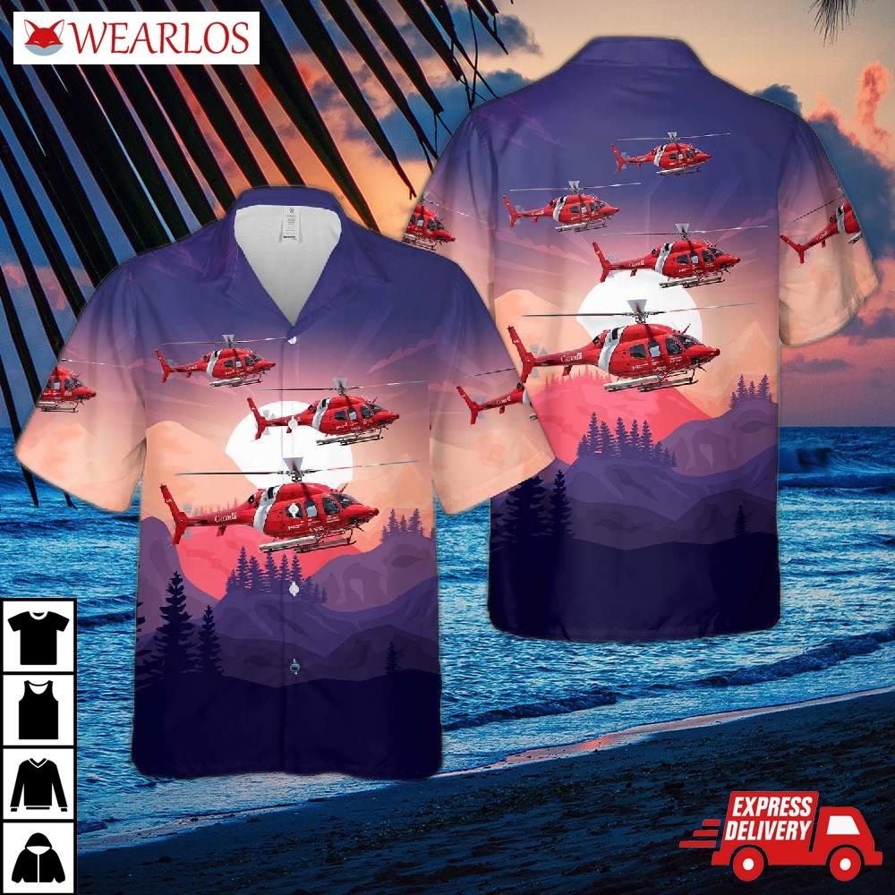 Canadian Coast Guard Bell 429 Global Ranger Hawaiian Shirt