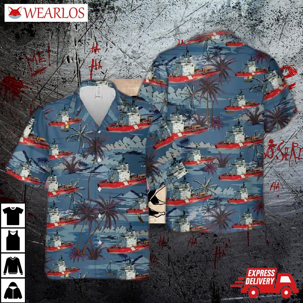 Canadian Coast Guard Ccgs Terry Fox Heavy Icebreaker Hawaiian Shirt