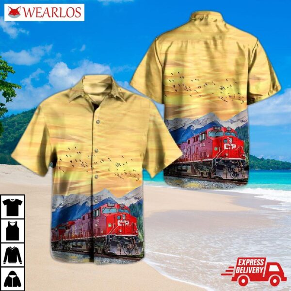 Canadian Pacific Railway Locomotive Hawaiian Shirt