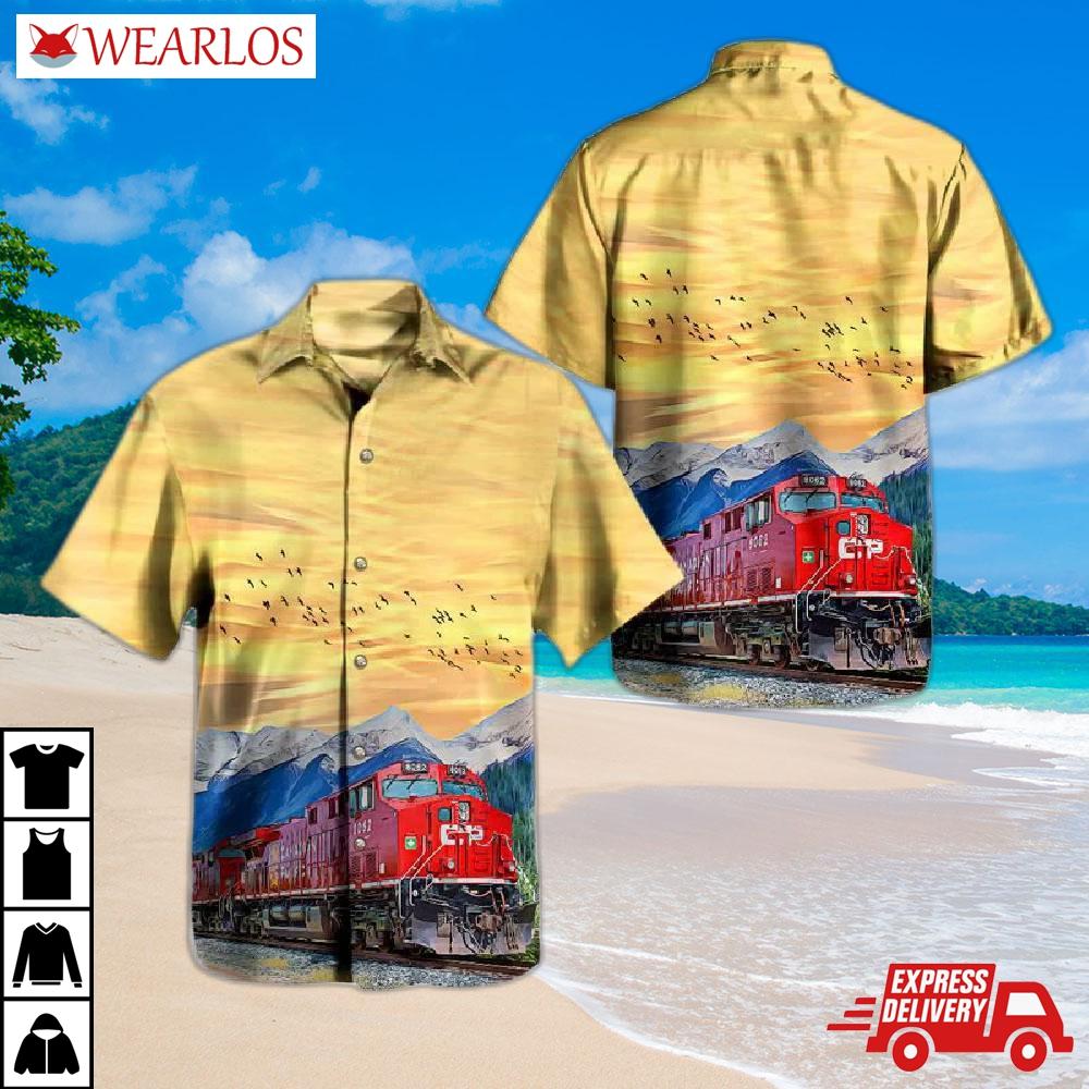 Canadian Pacific Railway Locomotive Hawaiian Shirt