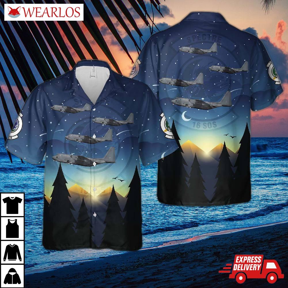 Cannon Air Force Base, New Mexico, Us 88-1307, Ac-130w Stinger Ii, 16th Sos, 27th Sow Hawaiian Shirt